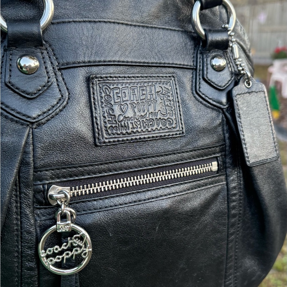 Coach Poppy Legacy Leather Satchel Bag - Picture 5 of 11